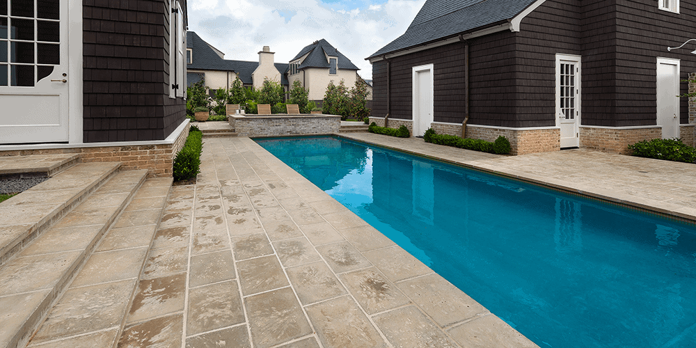 Peacock Pavers Buff Pool With Steps