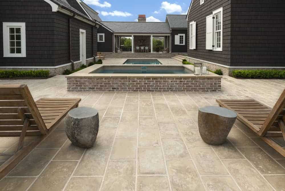 Peacock Pavers Buff Pool Decking Hot Tub