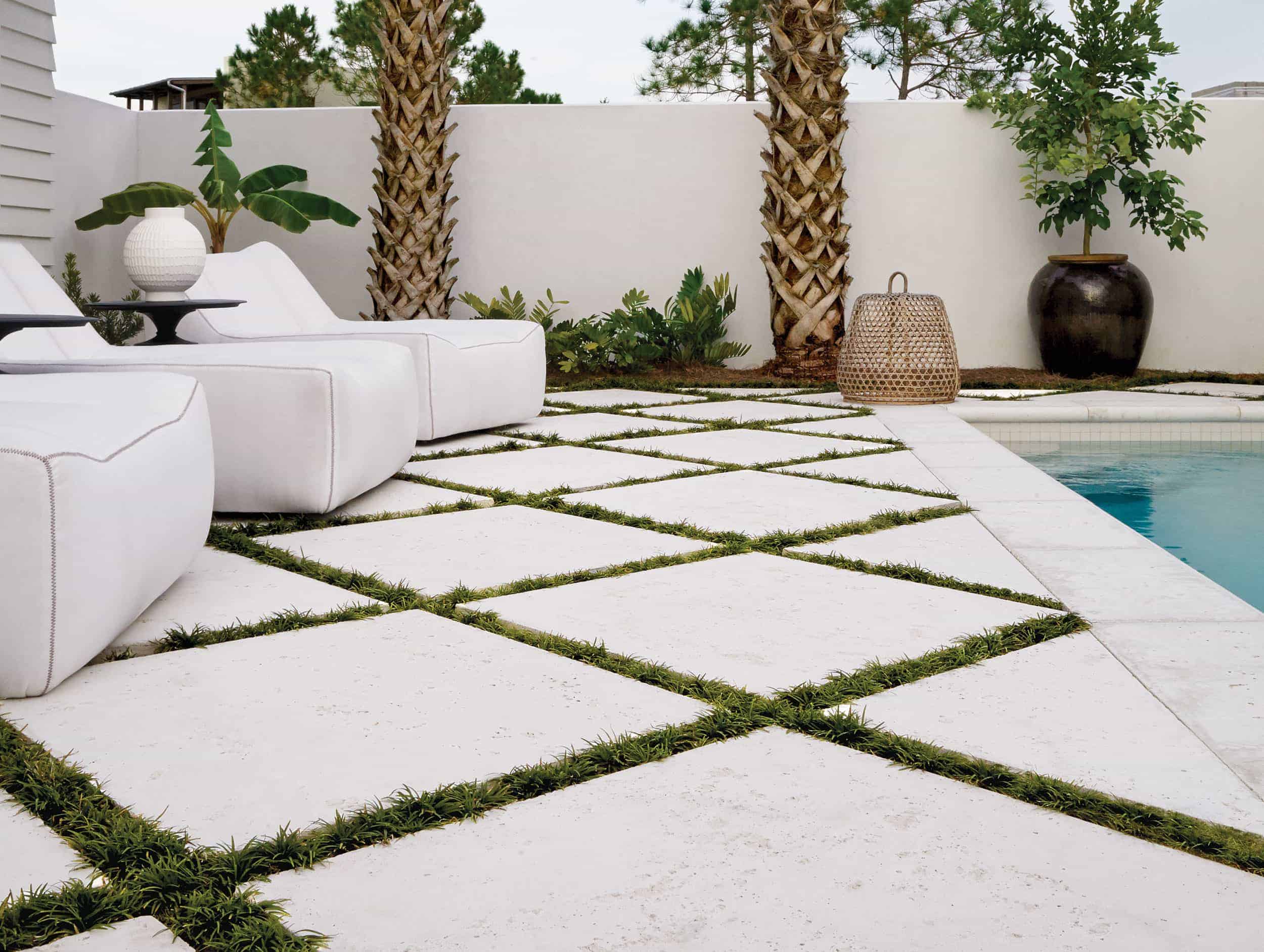 patio tiles for grass