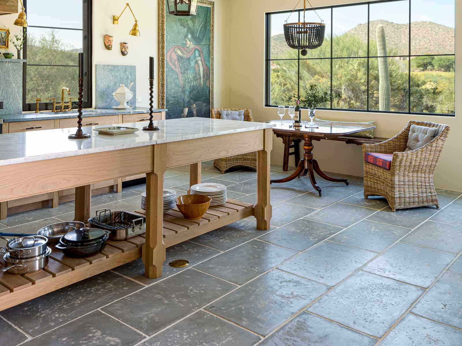 Dolphin Gray concrete pavers in an Arizona kitchen