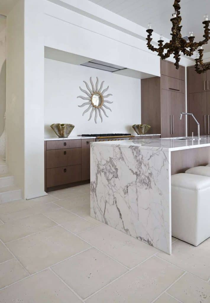 Modern Concrete Paver Kitchen Flooring