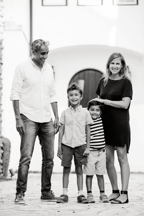 Anna Lowder and Harvi Sahoto and their kids