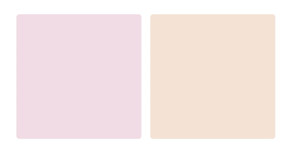 Color swatches indicating the pairing between pale pink and sandy tones