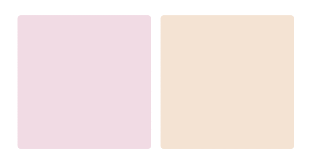 Color swatches indicating the pairing between pale pink and sandy tones
